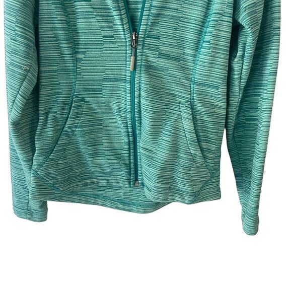 The North Face Women's Size Small P Green Fleece Hooded Zip Sweater - Picture 3 of 9